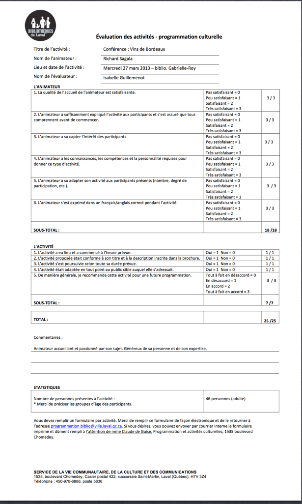 activité Bordeaux laval