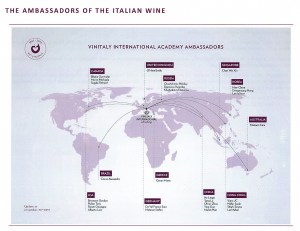 vinitaly VIA map of ambassadors